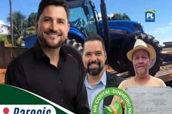 Jean Mendonça destina R$ 405 mil para compra de trator e implementos agrícolas em Parecis