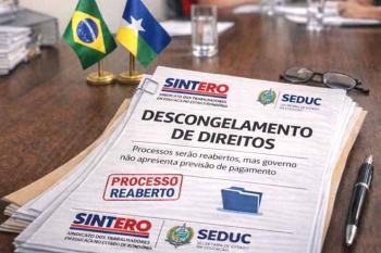 SINTERO realiza tratativas com a Secretaria de Estado da Educação sobre descongelamento de direitos