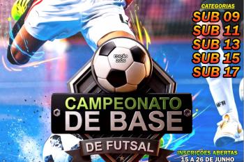 Aberta as Inscrições para o Campeonato de Base de Futsal 2026