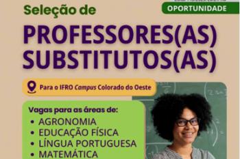 Campus Colorado do Oeste seleciona professores substitutos de Agronomia e Biologia