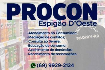 Procon em Espigão do Oeste orienta e abre canal para mediar e resolver dúvidas da população