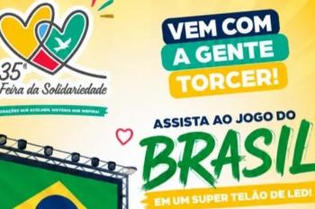 Feira da Solidariedade do Cernic em Cacoal vai transmitir o jogo do Brasil em telão