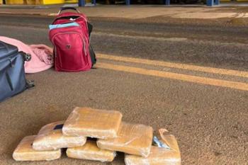 PRF prende passageira de ônibus com 6 kg de “supermaconha” em Vilhena