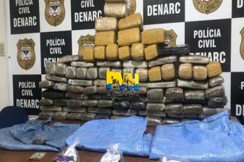 Denarc prende trio com 90kg de drogas após perseguição na BR-364