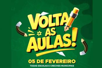 Prefeitura informa que retorno das aulas nas esscolas e creches ocorrem no próximo dia 5