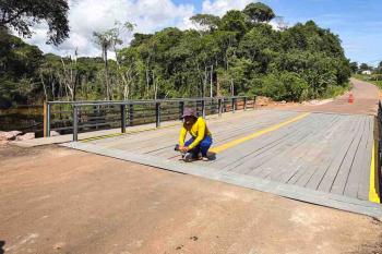 Ponte do Bate Estaca garante passagem segura na Estrada de Santo Antônio