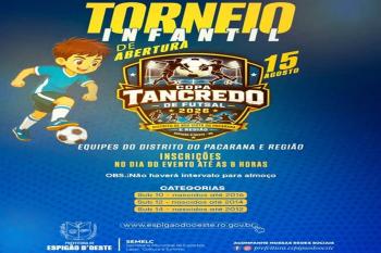 Copa Tancredo de Futsal em Espigão com disputas nas categorias Sub-10, Sub-12 e Sub-14