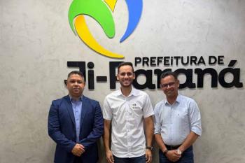 SINJUR realiza visita institucional à Prefeitura de Ji-Paraná para tratar da cessão de terreno ao lado do hotel de trânsito