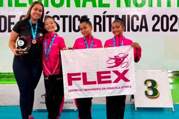 Trio de Ginástica Rítmica da Flex de Vilhena conquista vaga para o Nacional em São Paulo