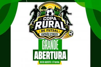Copa Rural de Futsal começa neste domingo 30 de agosto em Rio Claro