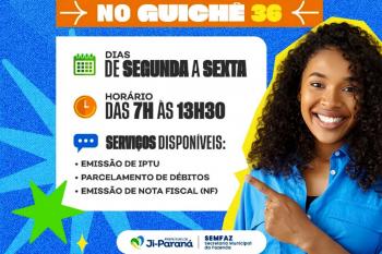 SEMFAZ realizando atendimento no Tudo Aqui no Guichê 36 ofertando mais comodidade e praticidade à população