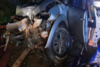 Morador de Colorado tem picape destruída e sofre ferimentos graves na BR 435