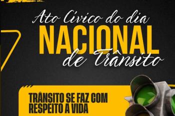 Comtram fará ato cívico do dia nacional do trânsito no dia 25 de setembro