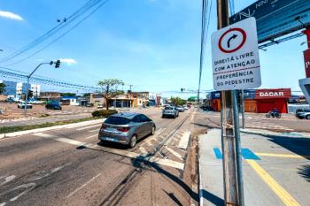 Direita livre e proibido estacionar, Semtran reforça atenção às placas de trânsito em Porto Velho