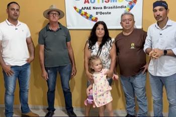 Fernando Máximo destina R$ 50 mil para fortalecer a APAE de Nova Brasilândia