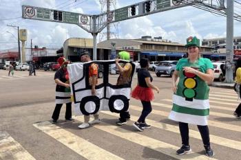Ações educativas de trânsito reforçam segurança viária nos circuitos de Carnaval em Porto Velho