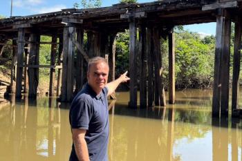Alan Queiroz reforça pedido para construção de ponte sobre o Rio Muqui em Alvorada