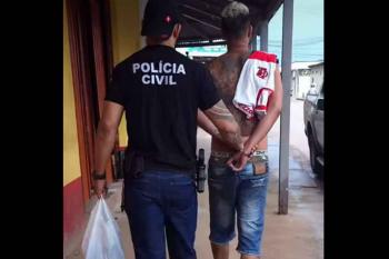 Polícia Civil prende suspeito de homicídio e busca foragido