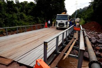 Comunidade aprova construção de ponte na Estrada de Santo Antônio; moradores destacam qualidade e eficiência da obra