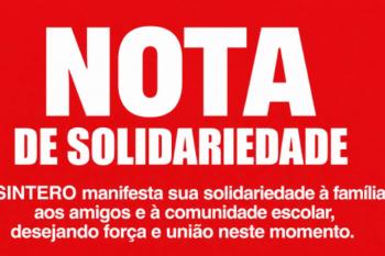 SINTERO manifesta sua solidariedade e apoio ao professor Luciano Mendes da Silva 