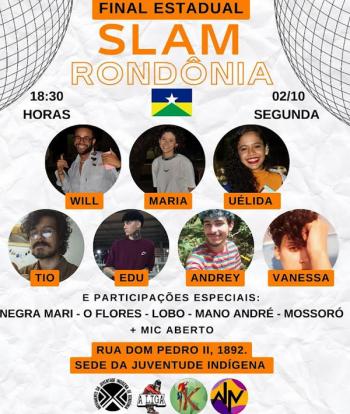 Campeonato de Poesia “Slam Rondônia” classifica artista para evento nacional