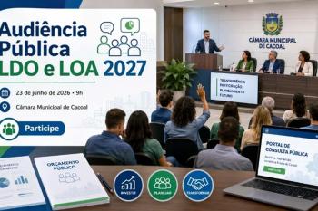 Prefeitura de Cacoal convida população para audiência pública da LDO e LOA 2027