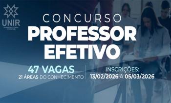UNIR abre concurso com 47 vagas para professores efetivos em diversas áreas