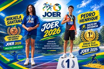 Alunos de Ji-Paraná são destaques no atletismo do Joer que acontece em Cacoal 