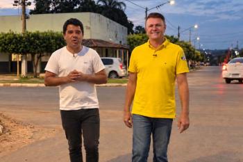 Prefeito Leandro Vieira agradece Luizinho Goebel por investimentos em Corumbiara