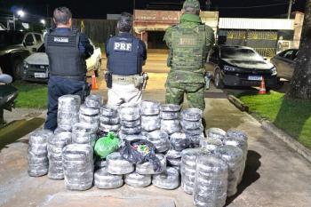 Operação conjuta apreende 173 kg de maconha em São Miguel do Guaporé