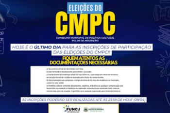 Último dia para inscrições no Conselho Municipal de Política Cultural – CMPC