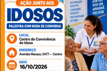 Centro do Idoso recebe ação do INSS com roda de conversa nesta sexta-feira