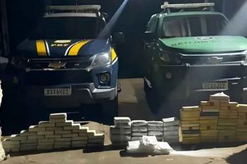 BPFRON e PRF apreendem mais de 190 kg de drogas na BR-364