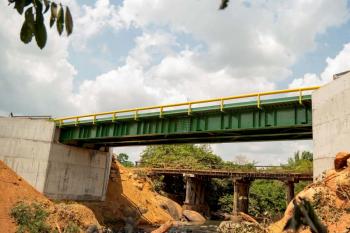 Prefeitura de Jaru inaugura ponte de concreto e aço sobre o Rio Passaqual, na Linha 608