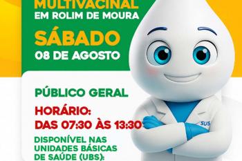 Dia D de Multivacinação ocorre neste sábado em Rolim de Moura