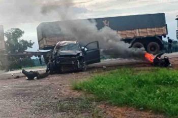 Idoso de 66 anos morre em colisão entre carro e moto na BR-364