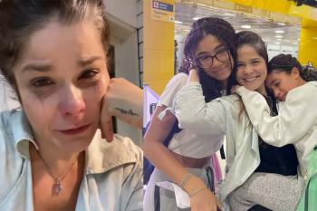 Samara Felippo chora ao relatar partida de filha para os Estados Unidos         