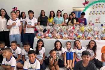 Crianças e adolescentes atendidos pelo SCFV participam de mais uma edição do projeto “Páscoa Feliz”