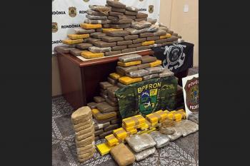 Forças de segurança apreendem cerca de 300 kg de drogas no rio Madeira