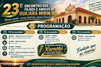 AFAG realiza 23º  Encontro dos Filho e Amigos de Guajará-Mirim com apoio da prefeitura