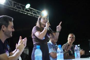 “Minha bandeira são os 52 municípios”, diz Mariana durante agenda em Rolim de Moura