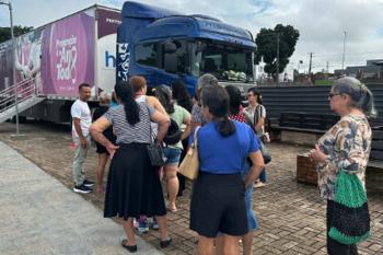 Carreta do Hospital do Amor oferece mamografias gratuitas na USF Osvaldo Piana