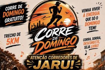 Corre de Domingo terá percurso de 5 km e promete reunir moradores de Jaru em evento gratuito