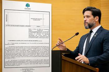 Delegado Camargo protocola projeto para suspender privatização da água e esgoto em Rondônia