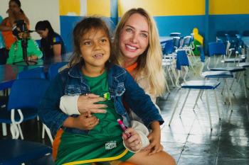 Ieda Chaves participa de ação do Maio Laranja em escola rural de Porto Velho