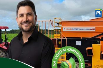 Jean Mendonça reforça apoio a produção rural com nova recolhedora de café para Nova Estrela 