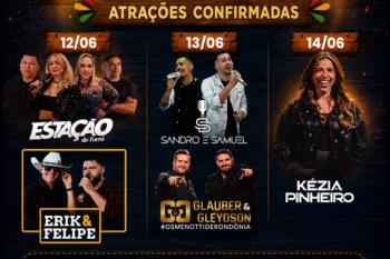 Confira programação do Arraiá Ariquemes que ocorre nos 12, 13 e 14 de junho 