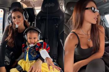 Bruna Biancardi e Mavie passeiam em helicóptero de Neymar avaliado em R$ 52 milhões