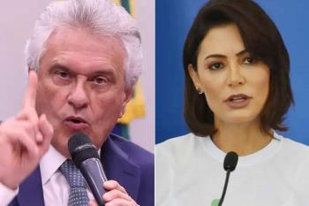 Bolsonaro avalia Michelle como vice em eventual chapa da direita liderada por Ronaldo Caiado, diz colunista