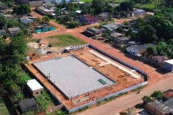 As obras do novo Centro Esportivo do bairro Jardim Esmeralda ultrapassam 40% de execução